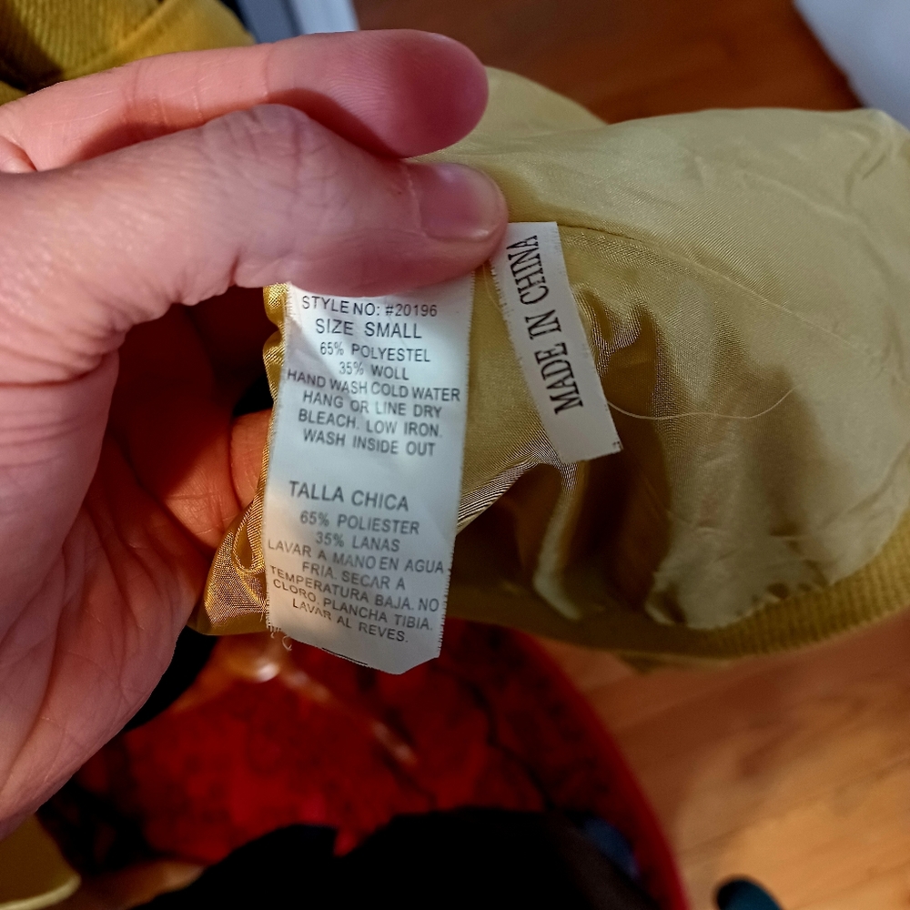 VTG Style Anthropologie Mustard Seed Yellow Jacket - Picture 13 of 13
